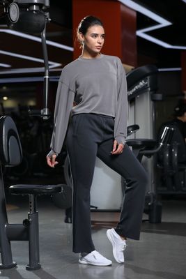 ポーチ付きの女性の高層フラワーパンツ スクワット・プルーフ 電話・フレンドリーデザイン